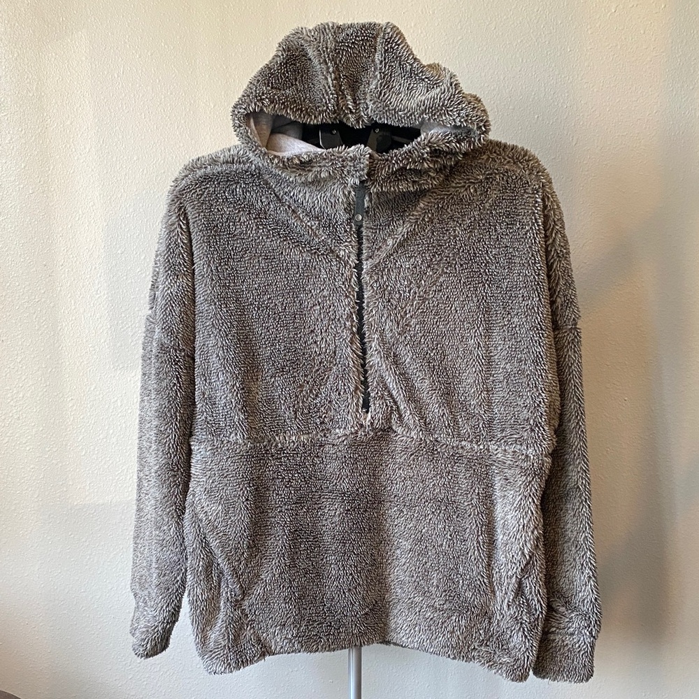 Prana Permafrost Half-Zip Fleece Hoodie XL Gray